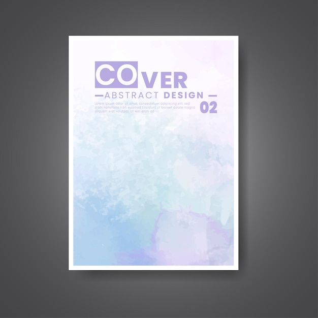 Cards with watercolor background Design for your cover date postcard banner logo