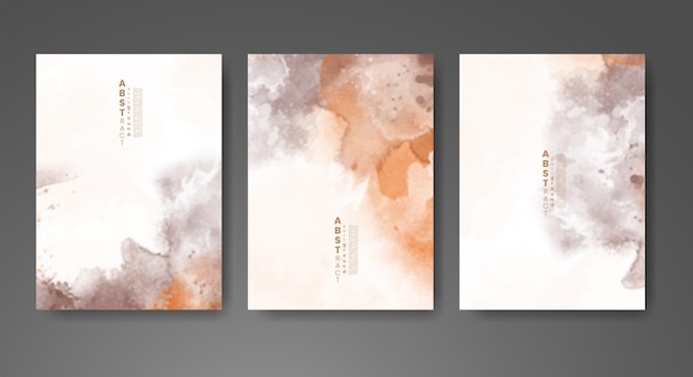 Cards with watercolor background Design for your cover date postcard banner logo