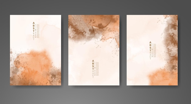 Cards with watercolor background Design for your cover date postcard banner logo