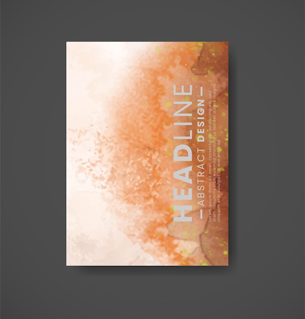 Cards with watercolor background design for your cover date postcard banner logo