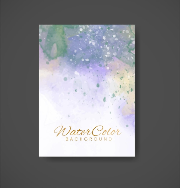 Cards with watercolor background Design for your cover date postcard banner logo