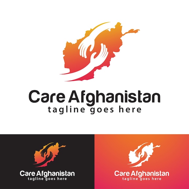 Modello di progettazione del logo dell'afghanistan di cura