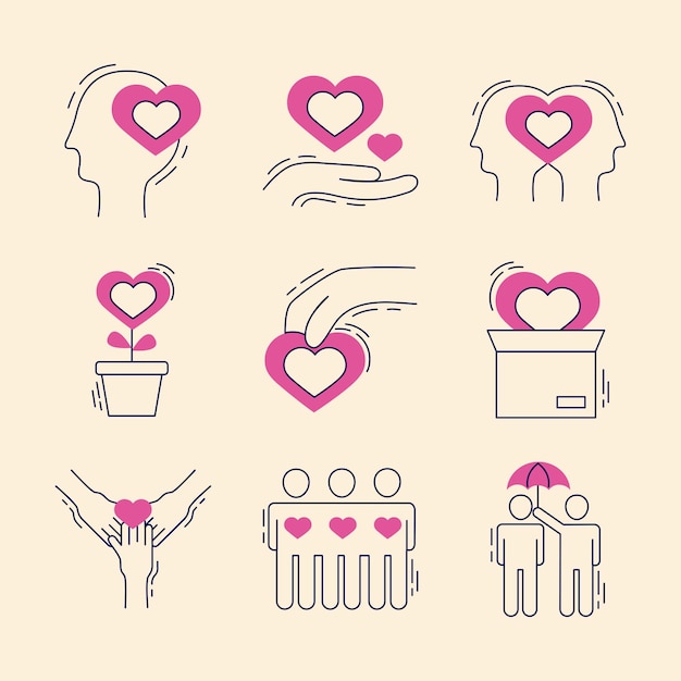 Vector care icon set