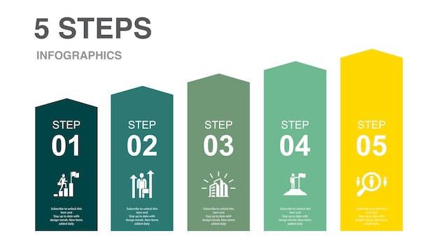 Career career growth company leadership hiring icons infographic design layout template creative presentation concept with 5 steps