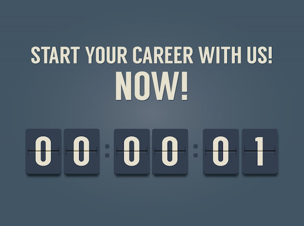 Vector career development. timer