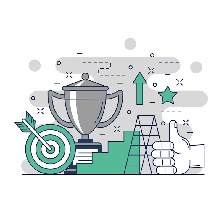 Vector career growth conceptual website illustration design 3