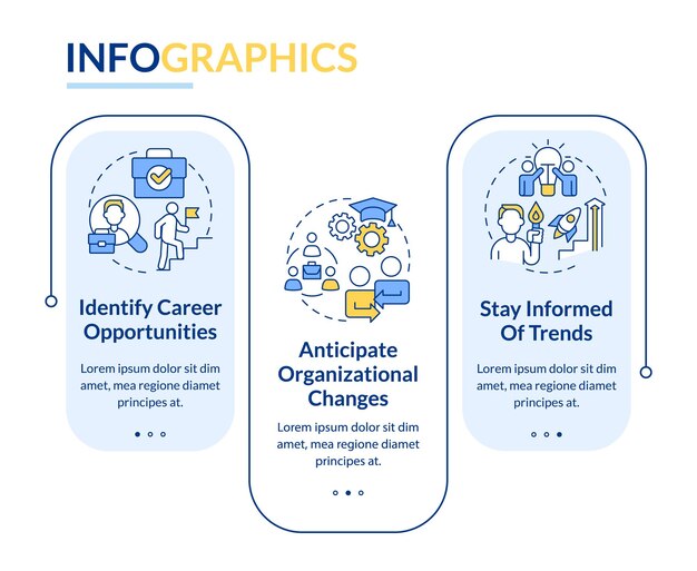 Career networking aims rectangle infographic template