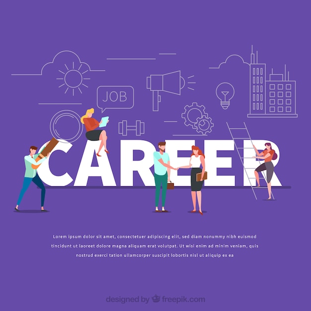 Vector career word concept