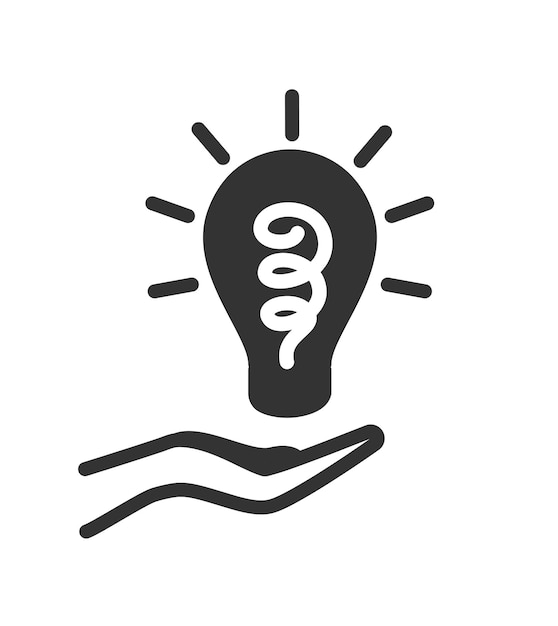 Careergrowth lightbulb black icon