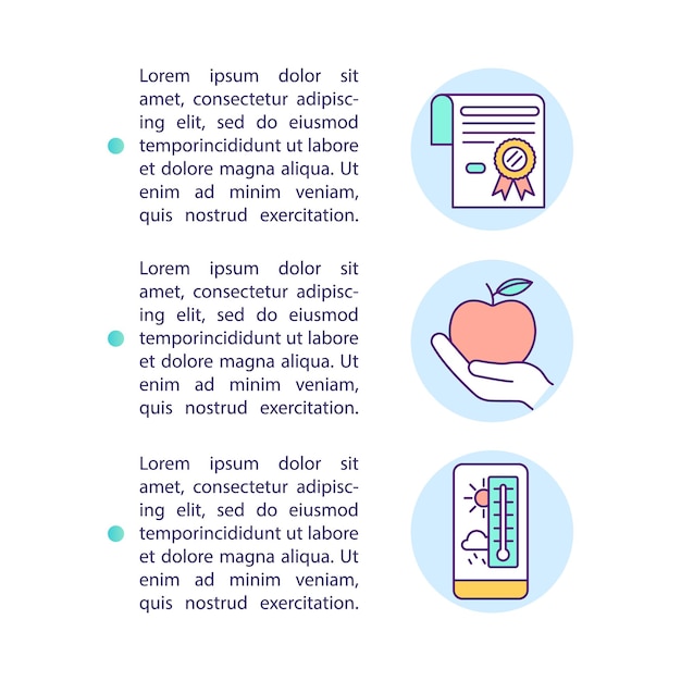 Careful food storage concept icon with text. dealing with huge amount of organic waste. ppt page  template. brochure, magazine, booklet design element with linear illustrations