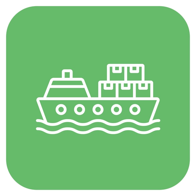 Cargo Barge icon vector image Can be used for Shipping