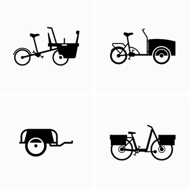 Cargo bikes and foldable luggage trailer