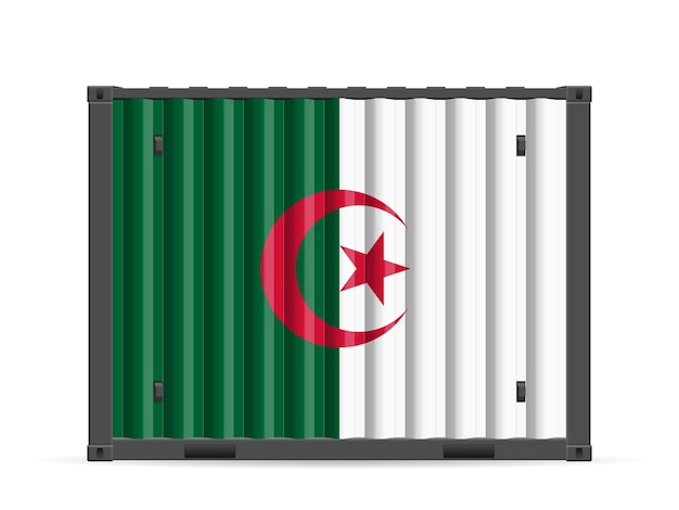 Cargo container Algerije vlag