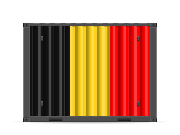 Cargo container België vlag