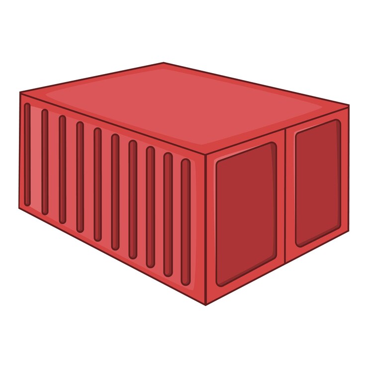 Vector cargo container icon cartoon illustration of container vector icon for web design
