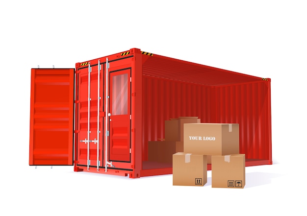 Cargo container illustration