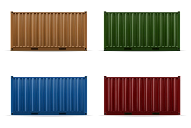 Cargo container vector illustration isolated on white background