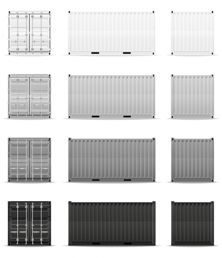 Vector cargo container vector illustration