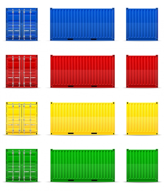 Cargo container vector illustration