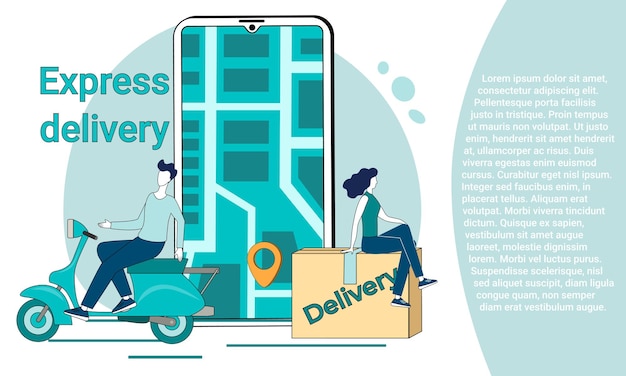 Cargo delivery Fast delivery service Couriers deliver goods after online orders