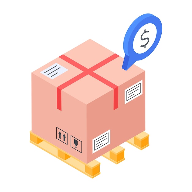 Cargo delivery isometric icon