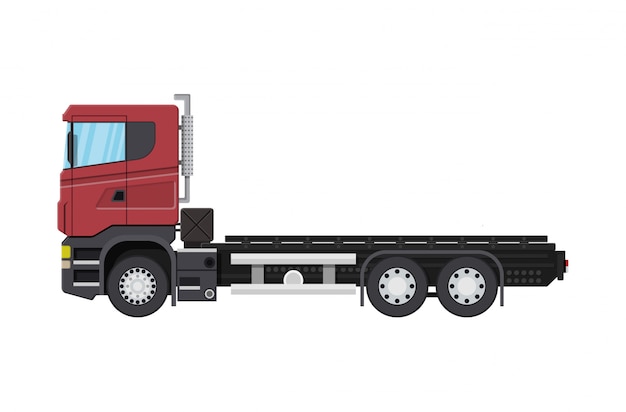 Vector cargo delivery truck with platform