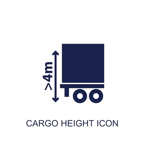 cargo height icon white background