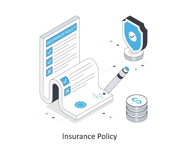 Cargo Insurance isometric stock illustration EPS File stock illustration