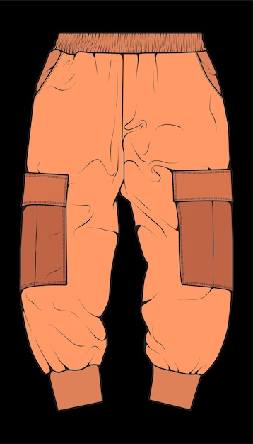 Cargo Pants Vector Cargo Pants in a color block style vector Illustration