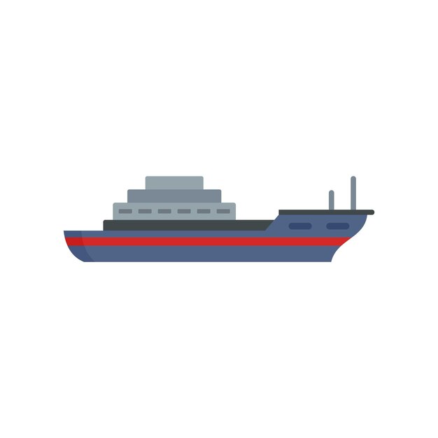 Cargo ship icon Flat illustration of cargo ship vector icon for web design