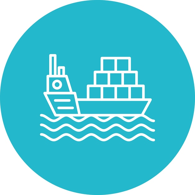 貨物船のアイコンベクトル画像は,輸送に使用できます.