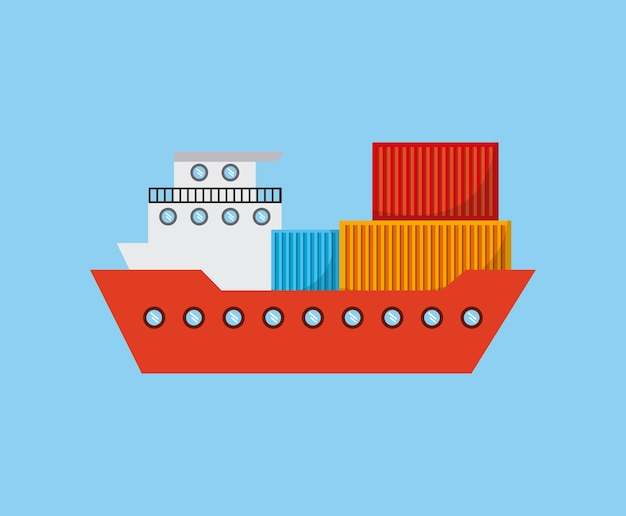 Cargo ship icon