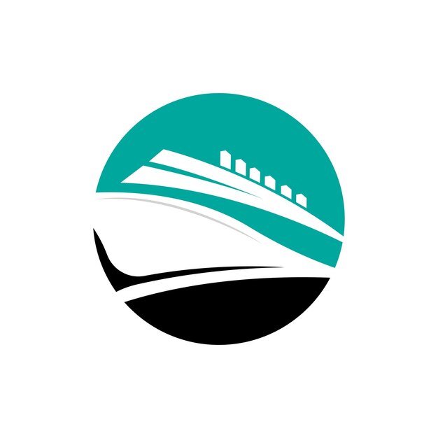 Cargo Ship Logo Design Ocean Transportation Vector And Cruise Ship Cargo Logistics Sailing School Speedboat