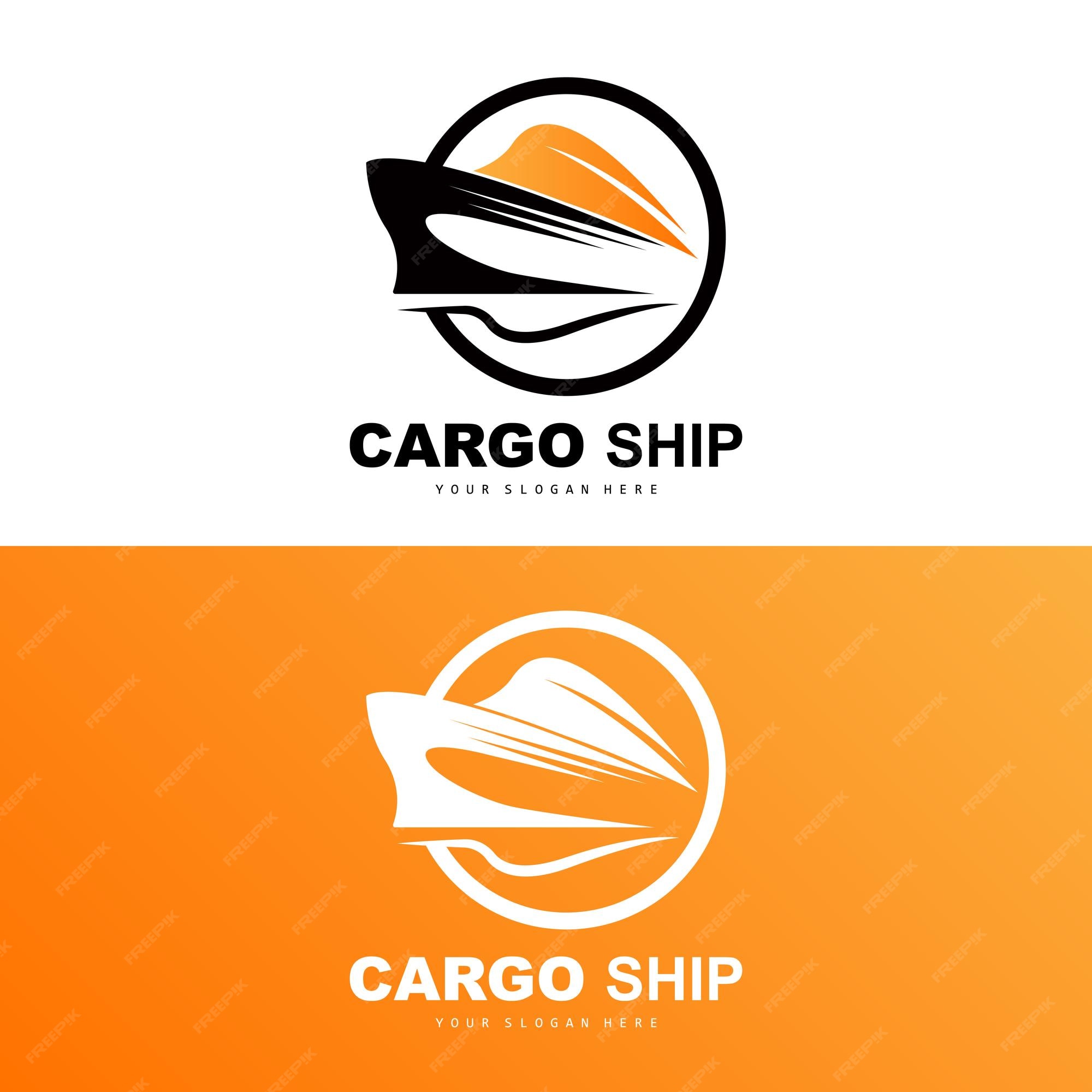 Premium Vector | Cargo ship logo fast cargo ship vector sailboat design ...