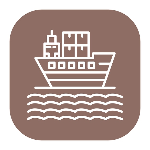 Vector cargo ship vector icon can be used for warehouse iconset