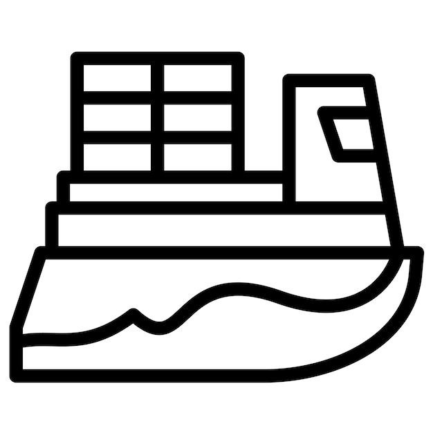 Cargo Ship vector icon illustration of Delivery and Logistics iconset