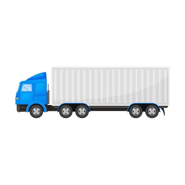 cargo truck carrying parcels as shopping logistics vector illustration