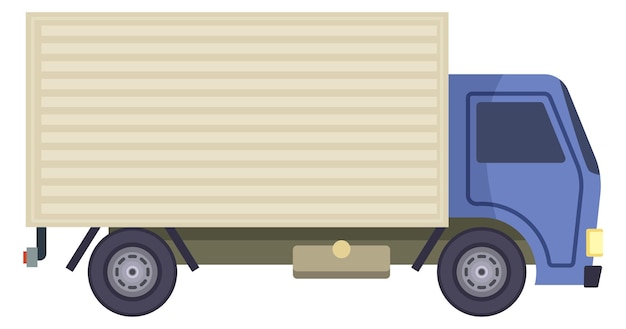 Cargo truck cartoon icon Shipping service transport