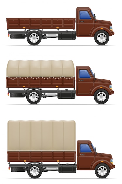 Vector cargo truck for transportation of goods vector illustration