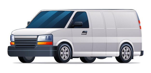 Cargo van vector illustration Van car isolated on white background