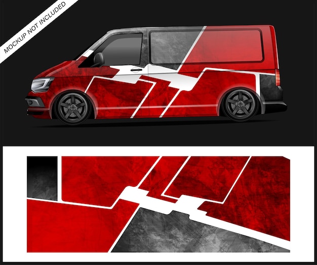 Vector cargo van wrap design  for your business ads