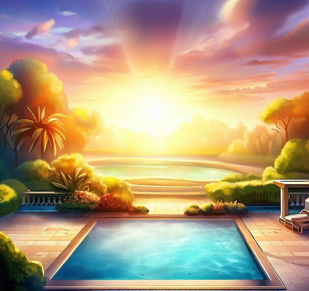 Vector caribisch palm sand beach landschap vector illustratie afbeelding wallpaper pictogram avatar achtergrond