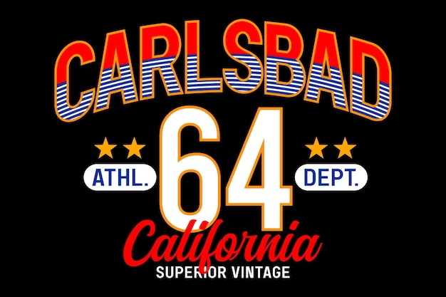 Vector carlsbad california 64 vintage typografieontwerp