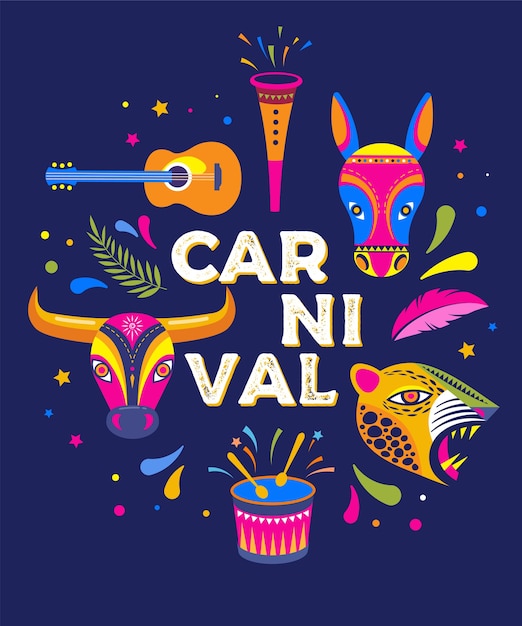 Carnaval de barranquilla, colombian carnival party.