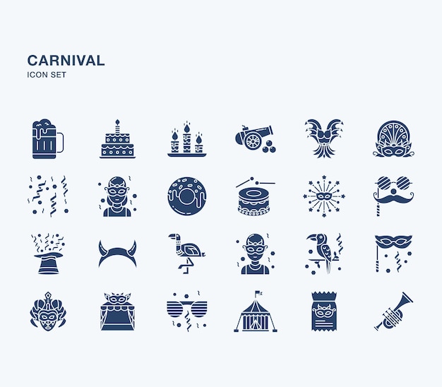 Carnaval illustratie set