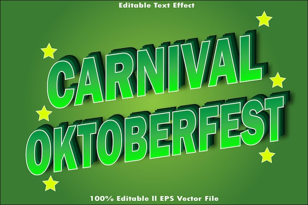 Carnaval Oktoberfest Bewerkbare tekst-effect