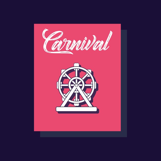 Carnaval-ontwerp met het pictogram van het ferriswiel