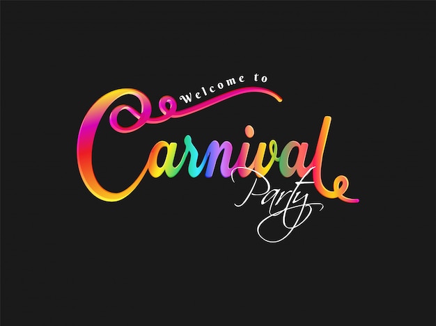 Carnaval partij typografie.