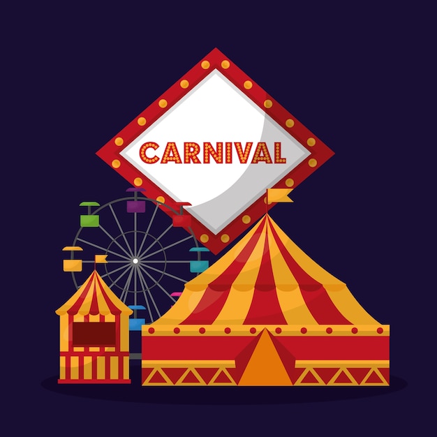 Carnaval reuzenrad booth board licht decoratie poster