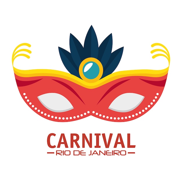 Carnaval rio de janeiro maskeert blauwe veren